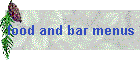 food and bar menus